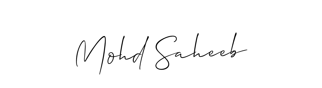 You should practise on your own different ways (Allison_Script) to write your name (Mohd Saheeb) in signature. don't let someone else do it for you. Mohd Saheeb signature style 2 images and pictures png