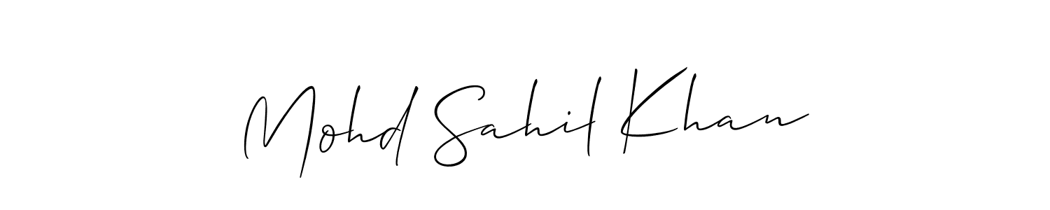 Once you've used our free online signature maker to create your best signature Allison_Script style, it's time to enjoy all of the benefits that Mohd Sahil Khan name signing documents. Mohd Sahil Khan signature style 2 images and pictures png