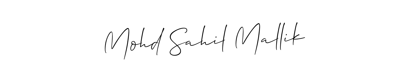 Allison_Script is a professional signature style that is perfect for those who want to add a touch of class to their signature. It is also a great choice for those who want to make their signature more unique. Get Mohd Sahil Mallik name to fancy signature for free. Mohd Sahil Mallik signature style 2 images and pictures png