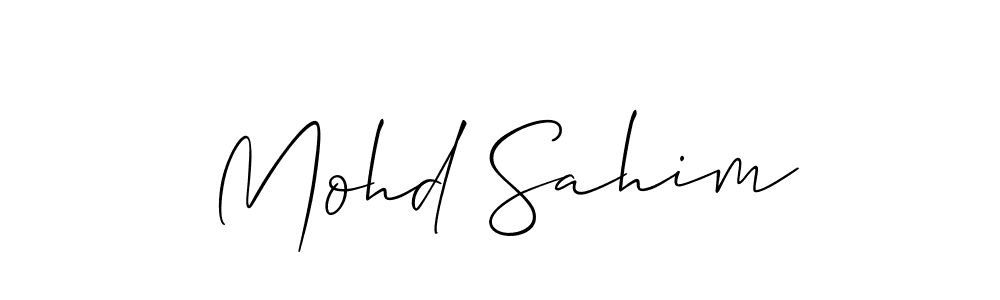You should practise on your own different ways (Allison_Script) to write your name (Mohd Sahim) in signature. don't let someone else do it for you. Mohd Sahim signature style 2 images and pictures png