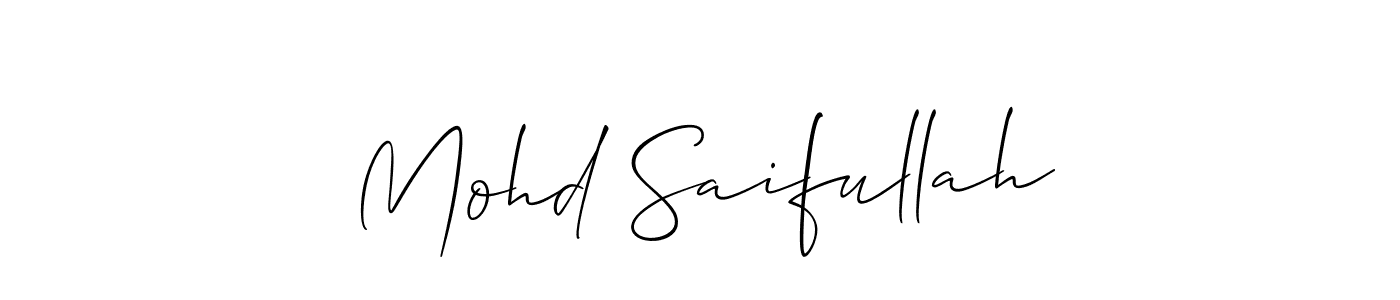 if you are searching for the best signature style for your name Mohd Saifullah. so please give up your signature search. here we have designed multiple signature styles  using Allison_Script. Mohd Saifullah signature style 2 images and pictures png