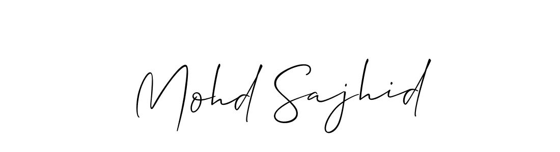 Mohd Sajhid stylish signature style. Best Handwritten Sign (Allison_Script) for my name. Handwritten Signature Collection Ideas for my name Mohd Sajhid. Mohd Sajhid signature style 2 images and pictures png