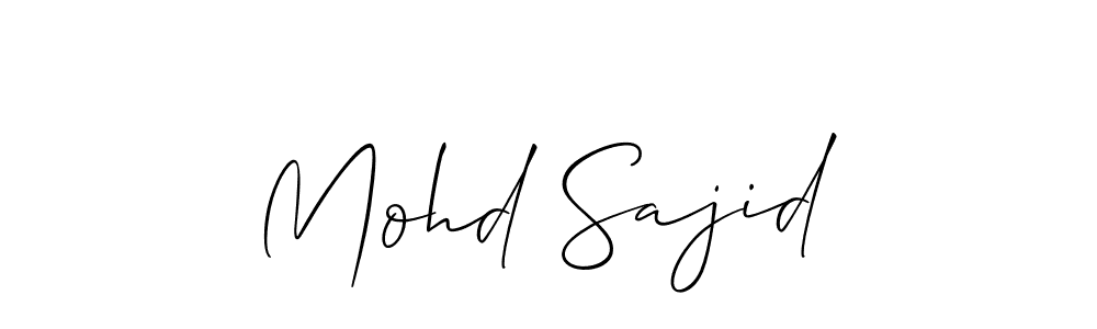 Also we have Mohd Sajid name is the best signature style. Create professional handwritten signature collection using Allison_Script autograph style. Mohd Sajid signature style 2 images and pictures png