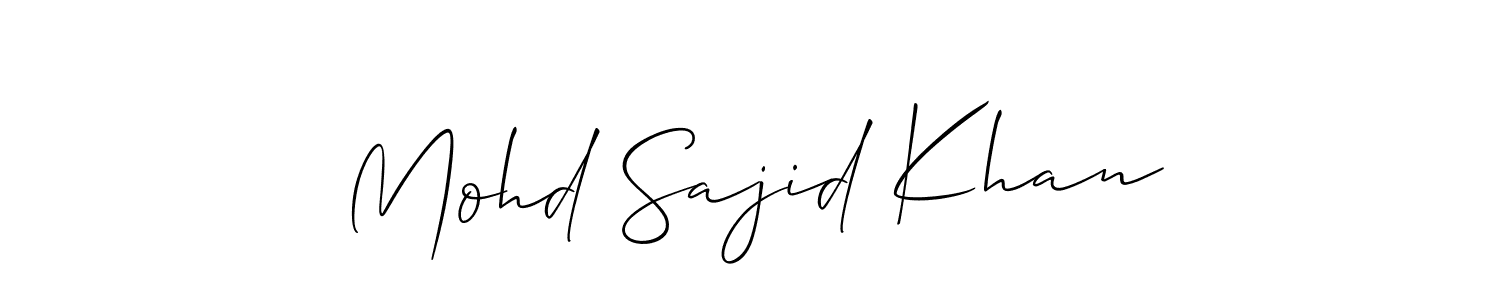This is the best signature style for the Mohd Sajid Khan name. Also you like these signature font (Allison_Script). Mix name signature. Mohd Sajid Khan signature style 2 images and pictures png
