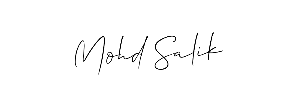Similarly Allison_Script is the best handwritten signature design. Signature creator online .You can use it as an online autograph creator for name Mohd Salik. Mohd Salik signature style 2 images and pictures png