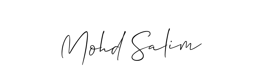 Also we have Mohd Salim name is the best signature style. Create professional handwritten signature collection using Allison_Script autograph style. Mohd Salim signature style 2 images and pictures png