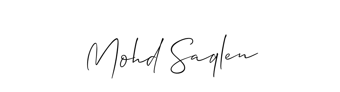 You can use this online signature creator to create a handwritten signature for the name Mohd Saqlen. This is the best online autograph maker. Mohd Saqlen signature style 2 images and pictures png