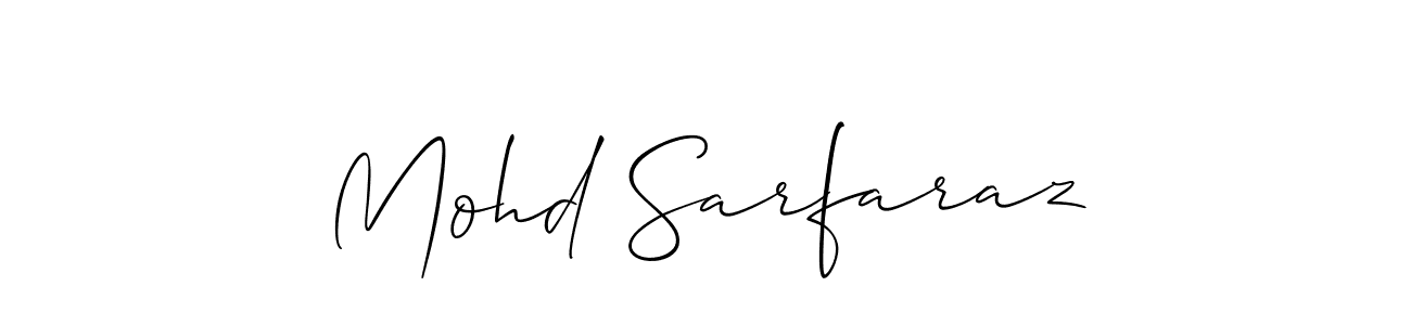 Mohd Sarfaraz stylish signature style. Best Handwritten Sign (Allison_Script) for my name. Handwritten Signature Collection Ideas for my name Mohd Sarfaraz. Mohd Sarfaraz signature style 2 images and pictures png