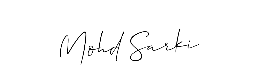 Allison_Script is a professional signature style that is perfect for those who want to add a touch of class to their signature. It is also a great choice for those who want to make their signature more unique. Get Mohd Sarki name to fancy signature for free. Mohd Sarki signature style 2 images and pictures png