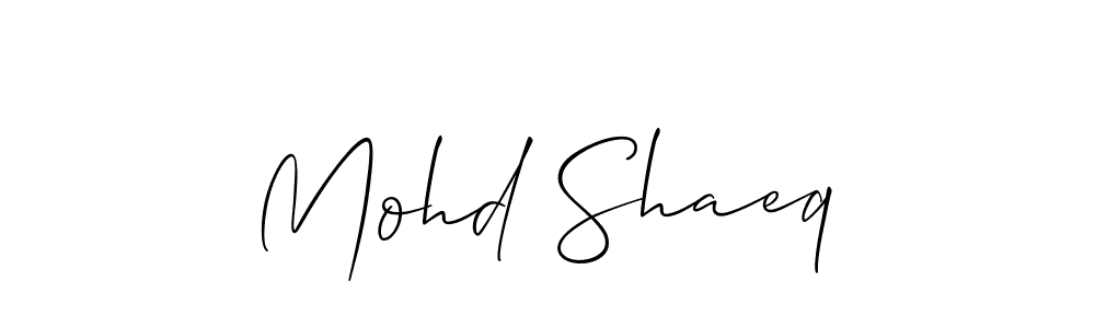 You should practise on your own different ways (Allison_Script) to write your name (Mohd Shaeq) in signature. don't let someone else do it for you. Mohd Shaeq signature style 2 images and pictures png