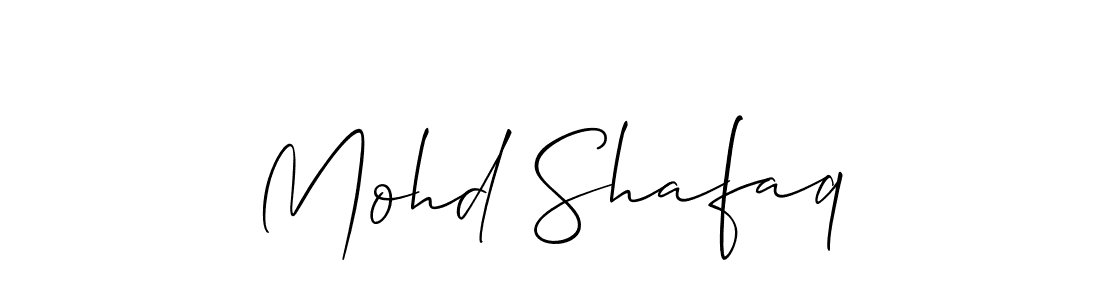 Make a short Mohd Shafaq signature style. Manage your documents anywhere anytime using Allison_Script. Create and add eSignatures, submit forms, share and send files easily. Mohd Shafaq signature style 2 images and pictures png