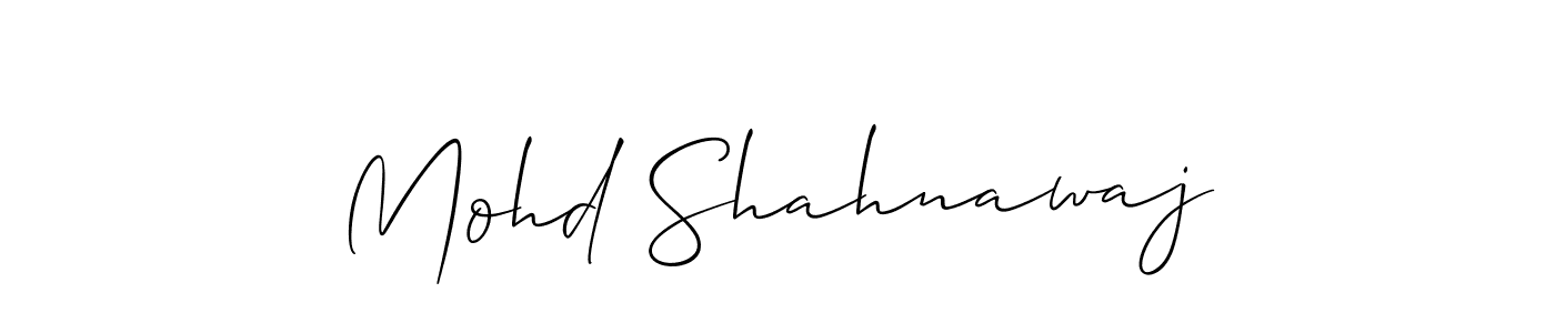 Design your own signature with our free online signature maker. With this signature software, you can create a handwritten (Allison_Script) signature for name Mohd Shahnawaj. Mohd Shahnawaj signature style 2 images and pictures png