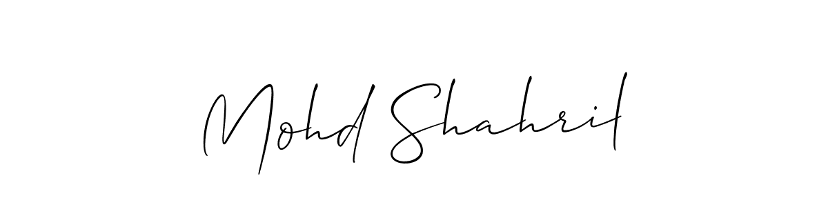 You should practise on your own different ways (Allison_Script) to write your name (Mohd Shahril) in signature. don't let someone else do it for you. Mohd Shahril signature style 2 images and pictures png