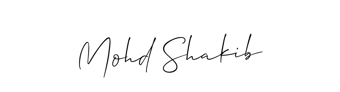 The best way (Allison_Script) to make a short signature is to pick only two or three words in your name. The name Mohd Shakib include a total of six letters. For converting this name. Mohd Shakib signature style 2 images and pictures png