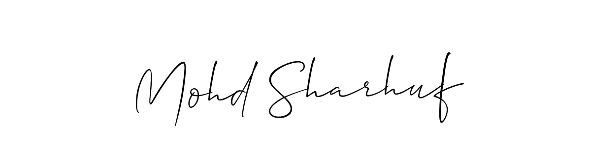 Make a beautiful signature design for name Mohd Sharhuf. With this signature (Allison_Script) style, you can create a handwritten signature for free. Mohd Sharhuf signature style 2 images and pictures png