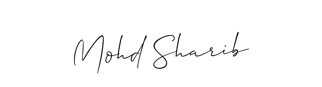 Design your own signature with our free online signature maker. With this signature software, you can create a handwritten (Allison_Script) signature for name Mohd Sharib. Mohd Sharib signature style 2 images and pictures png