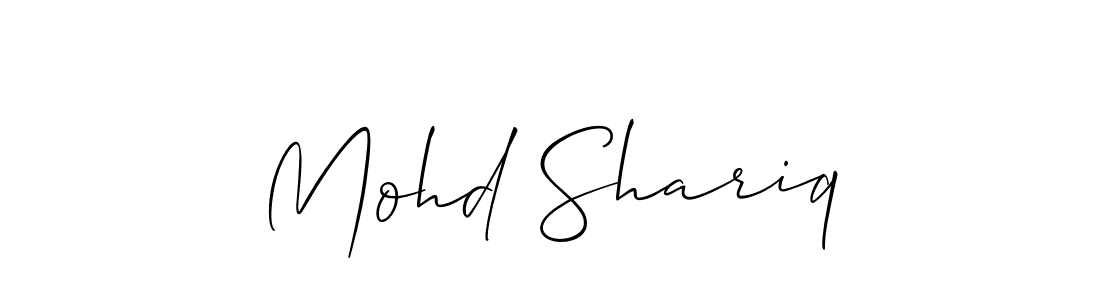 Make a beautiful signature design for name Mohd Shariq. With this signature (Allison_Script) style, you can create a handwritten signature for free. Mohd Shariq signature style 2 images and pictures png