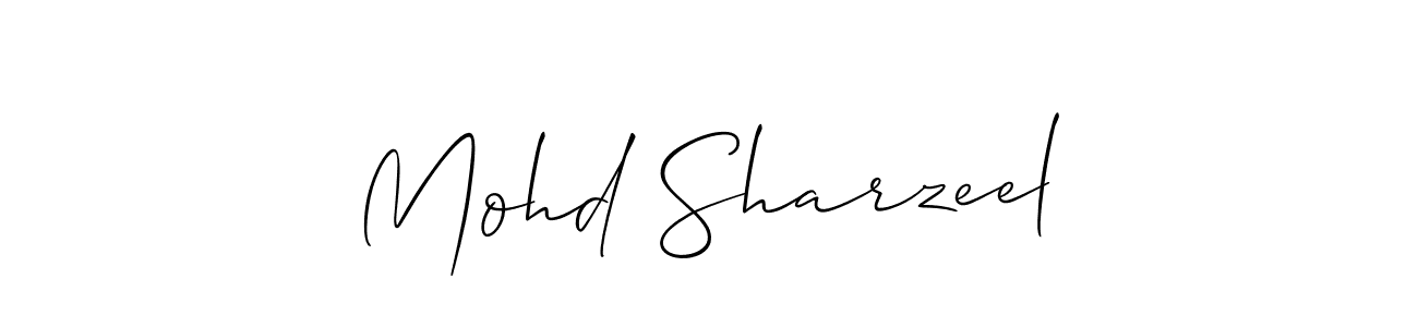 It looks lik you need a new signature style for name Mohd Sharzeel. Design unique handwritten (Allison_Script) signature with our free signature maker in just a few clicks. Mohd Sharzeel signature style 2 images and pictures png