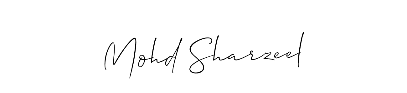 Make a beautiful signature design for name Mohd Sharzeel. With this signature (Allison_Script) style, you can create a handwritten signature for free. Mohd Sharzeel signature style 2 images and pictures png