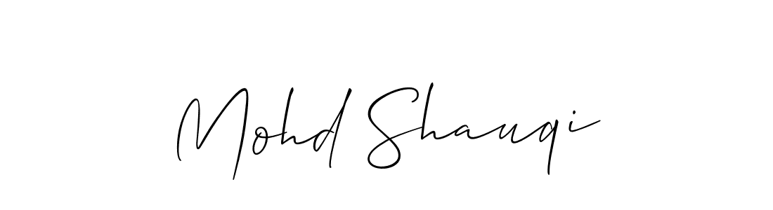 Allison_Script is a professional signature style that is perfect for those who want to add a touch of class to their signature. It is also a great choice for those who want to make their signature more unique. Get Mohd Shauqi name to fancy signature for free. Mohd Shauqi signature style 2 images and pictures png