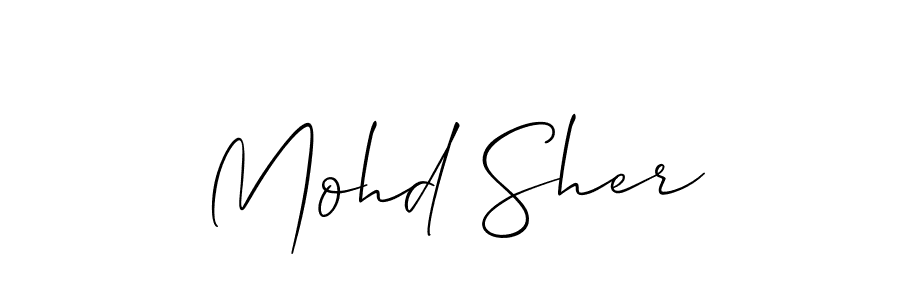 Also You can easily find your signature by using the search form. We will create Mohd Sher name handwritten signature images for you free of cost using Allison_Script sign style. Mohd Sher signature style 2 images and pictures png