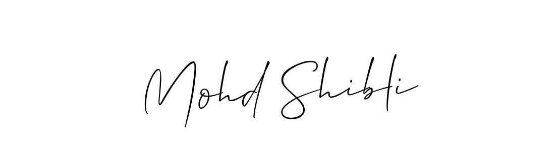 It looks lik you need a new signature style for name Mohd Shibli. Design unique handwritten (Allison_Script) signature with our free signature maker in just a few clicks. Mohd Shibli signature style 2 images and pictures png