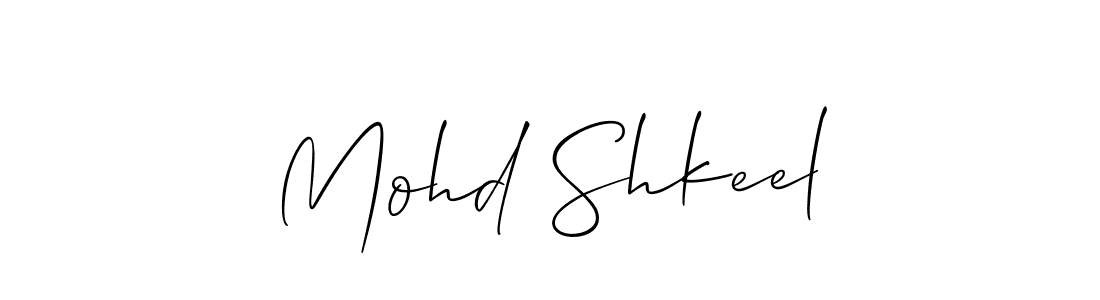 Create a beautiful signature design for name Mohd Shkeel. With this signature (Allison_Script) fonts, you can make a handwritten signature for free. Mohd Shkeel signature style 2 images and pictures png