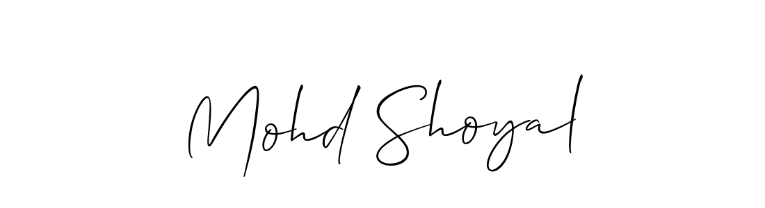 How to make Mohd Shoyal name signature. Use Allison_Script style for creating short signs online. This is the latest handwritten sign. Mohd Shoyal signature style 2 images and pictures png