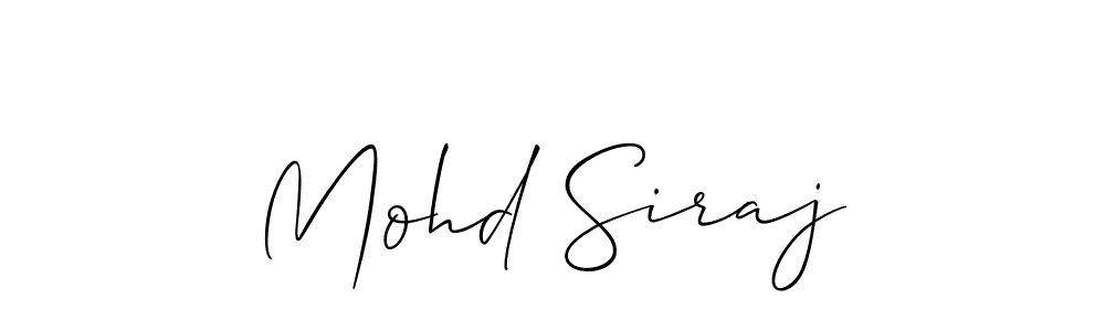 How to make Mohd Siraj signature? Allison_Script is a professional autograph style. Create handwritten signature for Mohd Siraj name. Mohd Siraj signature style 2 images and pictures png