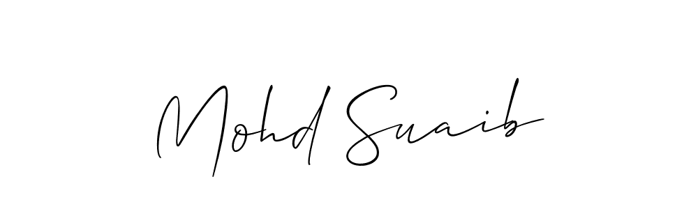 Also You can easily find your signature by using the search form. We will create Mohd Suaib name handwritten signature images for you free of cost using Allison_Script sign style. Mohd Suaib signature style 2 images and pictures png