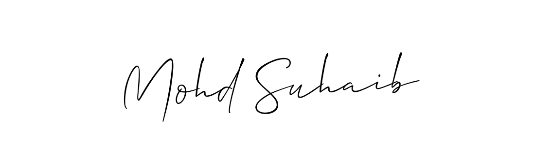 Allison_Script is a professional signature style that is perfect for those who want to add a touch of class to their signature. It is also a great choice for those who want to make their signature more unique. Get Mohd Suhaib name to fancy signature for free. Mohd Suhaib signature style 2 images and pictures png