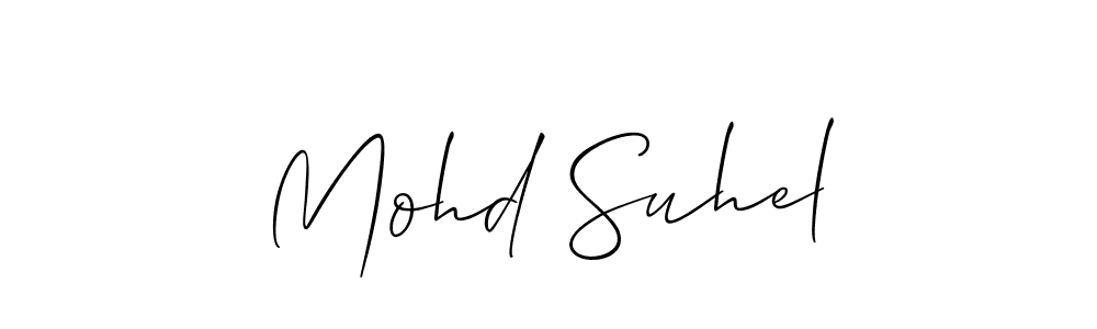 How to make Mohd Suhel name signature. Use Allison_Script style for creating short signs online. This is the latest handwritten sign. Mohd Suhel signature style 2 images and pictures png