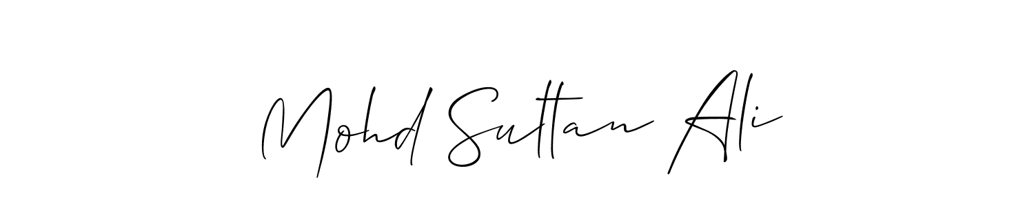 Make a beautiful signature design for name Mohd Sultan Ali. With this signature (Allison_Script) style, you can create a handwritten signature for free. Mohd Sultan Ali signature style 2 images and pictures png