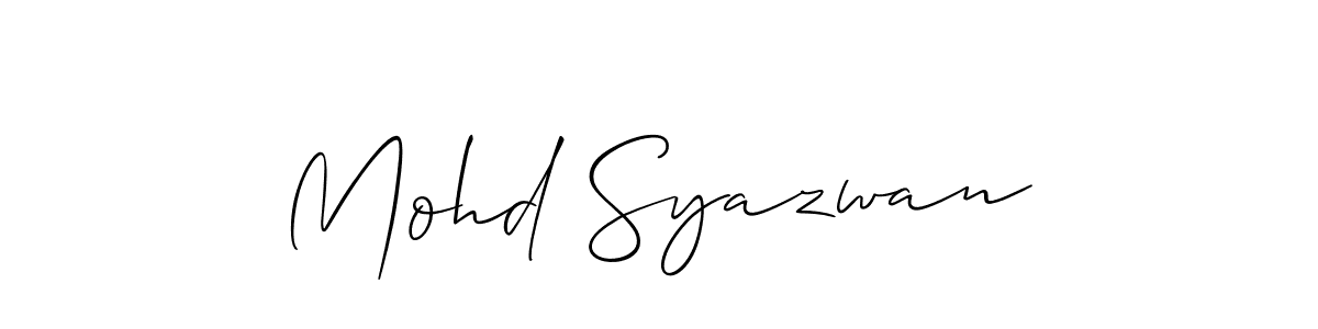 Best and Professional Signature Style for Mohd Syazwan. Allison_Script Best Signature Style Collection. Mohd Syazwan signature style 2 images and pictures png