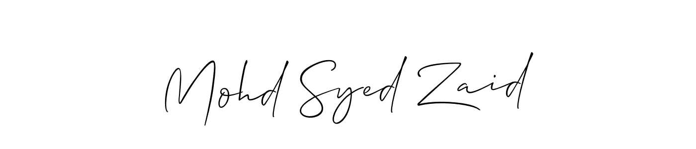 Once you've used our free online signature maker to create your best signature Allison_Script style, it's time to enjoy all of the benefits that Mohd Syed Zaid name signing documents. Mohd Syed Zaid signature style 2 images and pictures png