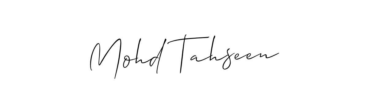 Create a beautiful signature design for name Mohd Tahseen. With this signature (Allison_Script) fonts, you can make a handwritten signature for free. Mohd Tahseen signature style 2 images and pictures png