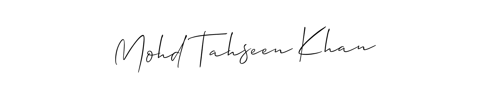 This is the best signature style for the Mohd Tahseen Khan name. Also you like these signature font (Allison_Script). Mix name signature. Mohd Tahseen Khan signature style 2 images and pictures png