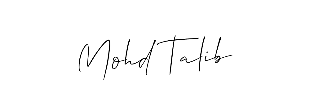 Similarly Allison_Script is the best handwritten signature design. Signature creator online .You can use it as an online autograph creator for name Mohd Talib. Mohd Talib signature style 2 images and pictures png