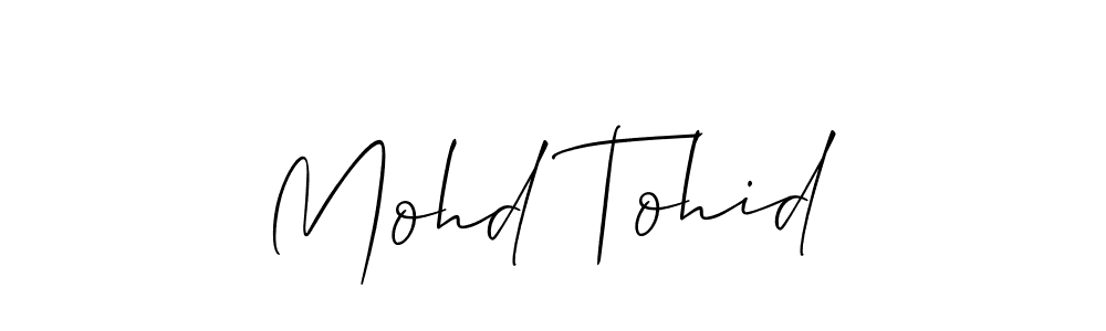 Also You can easily find your signature by using the search form. We will create Mohd Tohid name handwritten signature images for you free of cost using Allison_Script sign style. Mohd Tohid signature style 2 images and pictures png