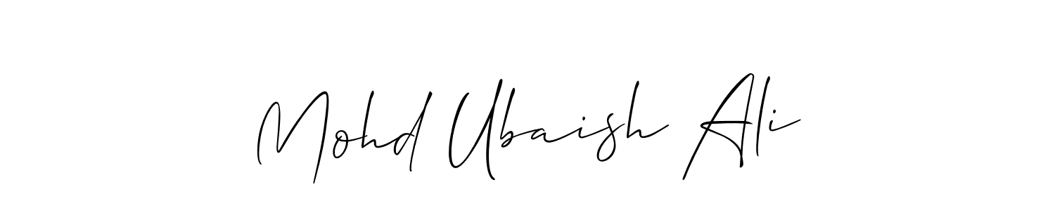 Mohd Ubaish Ali stylish signature style. Best Handwritten Sign (Allison_Script) for my name. Handwritten Signature Collection Ideas for my name Mohd Ubaish Ali. Mohd Ubaish Ali signature style 2 images and pictures png
