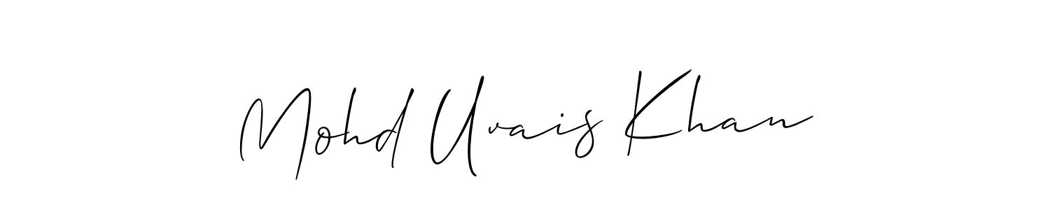 Also You can easily find your signature by using the search form. We will create Mohd Uvais Khan name handwritten signature images for you free of cost using Allison_Script sign style. Mohd Uvais Khan signature style 2 images and pictures png