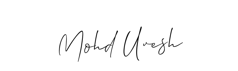 Create a beautiful signature design for name Mohd Uvesh. With this signature (Allison_Script) fonts, you can make a handwritten signature for free. Mohd Uvesh signature style 2 images and pictures png