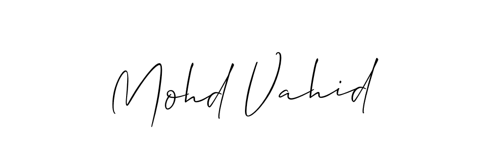 Create a beautiful signature design for name Mohd Vahid. With this signature (Allison_Script) fonts, you can make a handwritten signature for free. Mohd Vahid signature style 2 images and pictures png