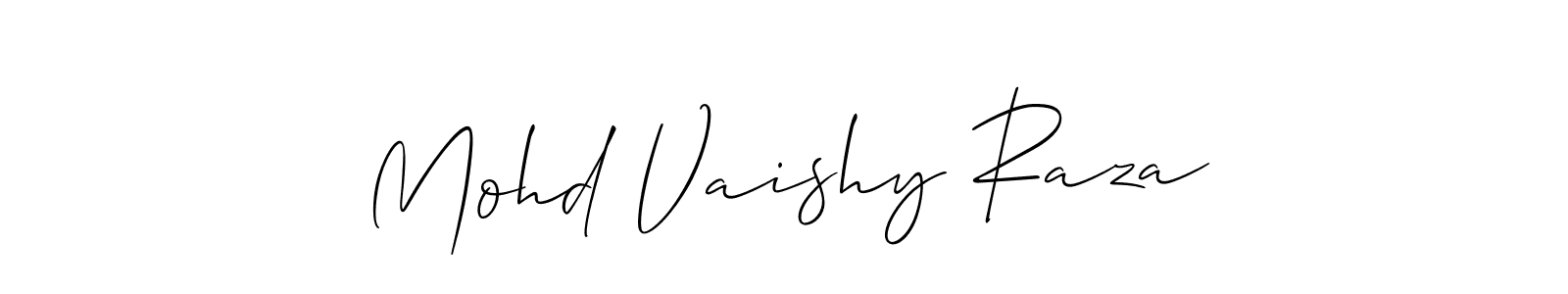 Also You can easily find your signature by using the search form. We will create Mohd Vaishy Raza name handwritten signature images for you free of cost using Allison_Script sign style. Mohd Vaishy Raza signature style 2 images and pictures png