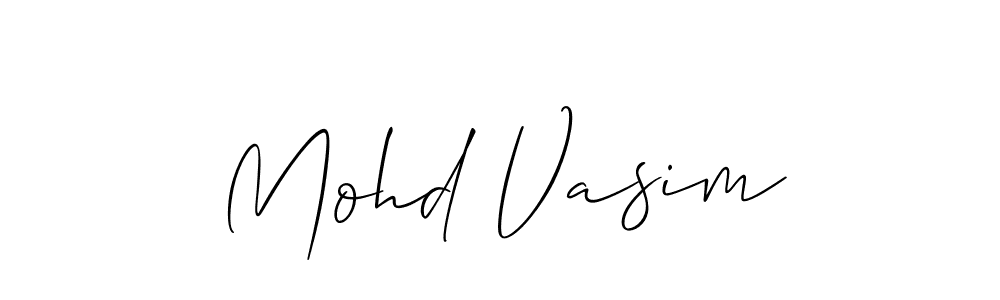 Design your own signature with our free online signature maker. With this signature software, you can create a handwritten (Allison_Script) signature for name Mohd Vasim. Mohd Vasim signature style 2 images and pictures png