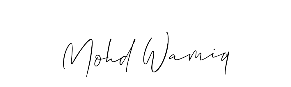 How to make Mohd Wamiq signature? Allison_Script is a professional autograph style. Create handwritten signature for Mohd Wamiq name. Mohd Wamiq signature style 2 images and pictures png