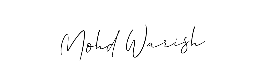 You should practise on your own different ways (Allison_Script) to write your name (Mohd Warish) in signature. don't let someone else do it for you. Mohd Warish signature style 2 images and pictures png