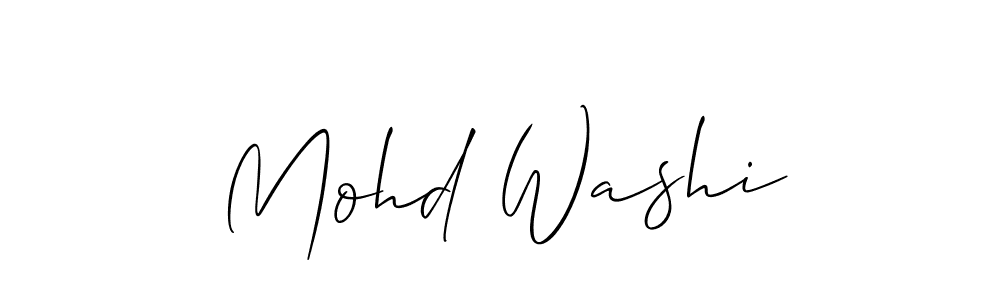 Make a beautiful signature design for name Mohd Washi. With this signature (Allison_Script) style, you can create a handwritten signature for free. Mohd Washi signature style 2 images and pictures png
