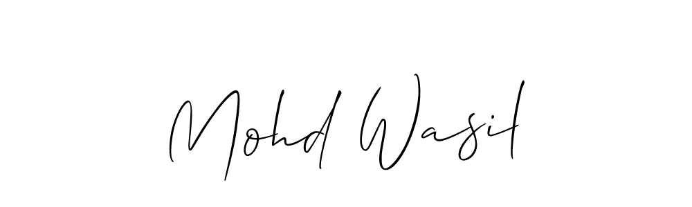 Create a beautiful signature design for name Mohd Wasil. With this signature (Allison_Script) fonts, you can make a handwritten signature for free. Mohd Wasil signature style 2 images and pictures png