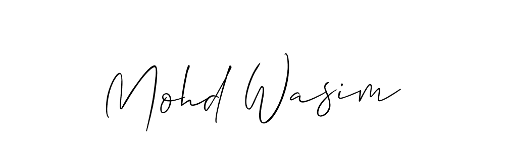 You should practise on your own different ways (Allison_Script) to write your name (Mohd Wasim) in signature. don't let someone else do it for you. Mohd Wasim signature style 2 images and pictures png